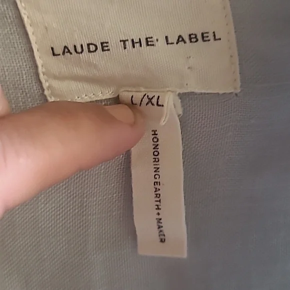 LAUDE the Label Oversized Linen Tunic Light Blue Sz L/XL - Picture 4 of 5